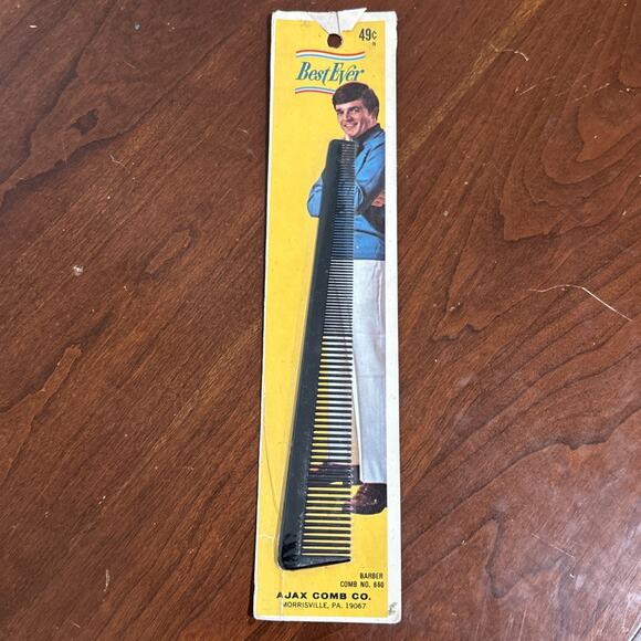 Ajax Comb Co. Vintage Barber Comb NOS NEW SEALED VINTAGE - Picture 1 of 6